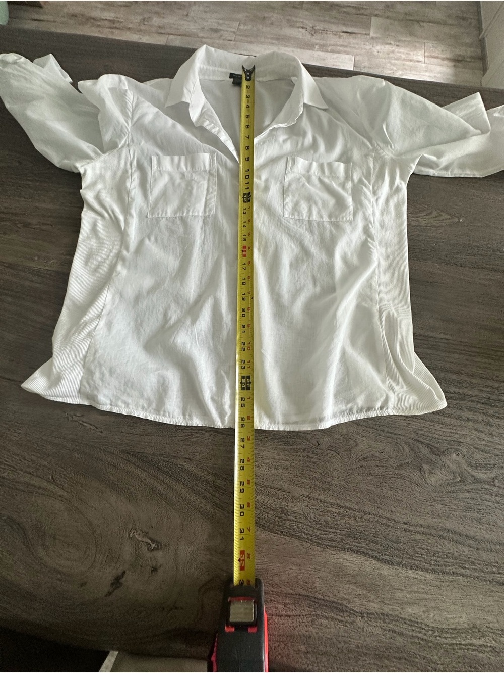 Ann Taylor White Button-Front Relaxed Shirt - Picture 8 of 8
